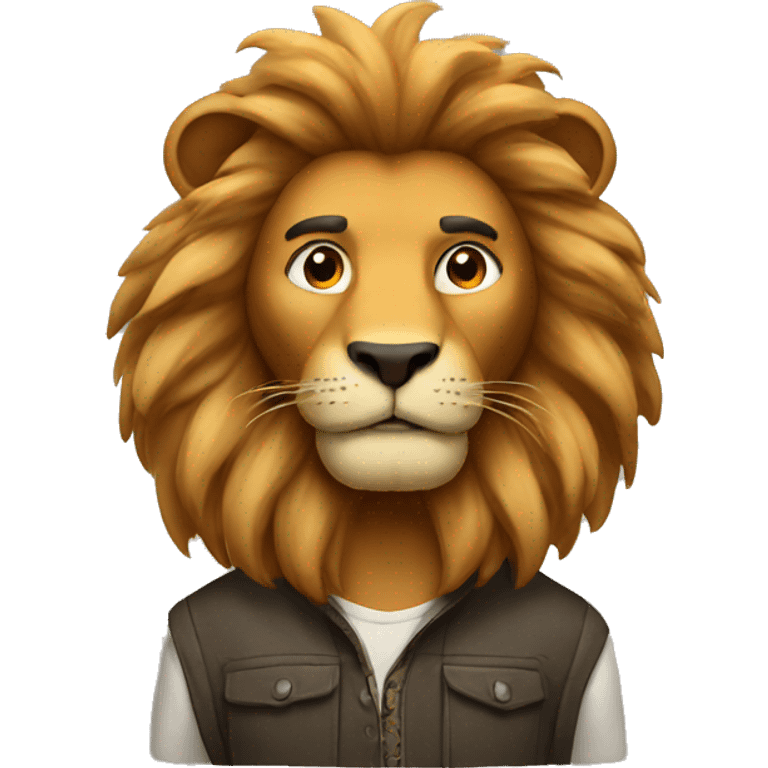 man as a lion emoji