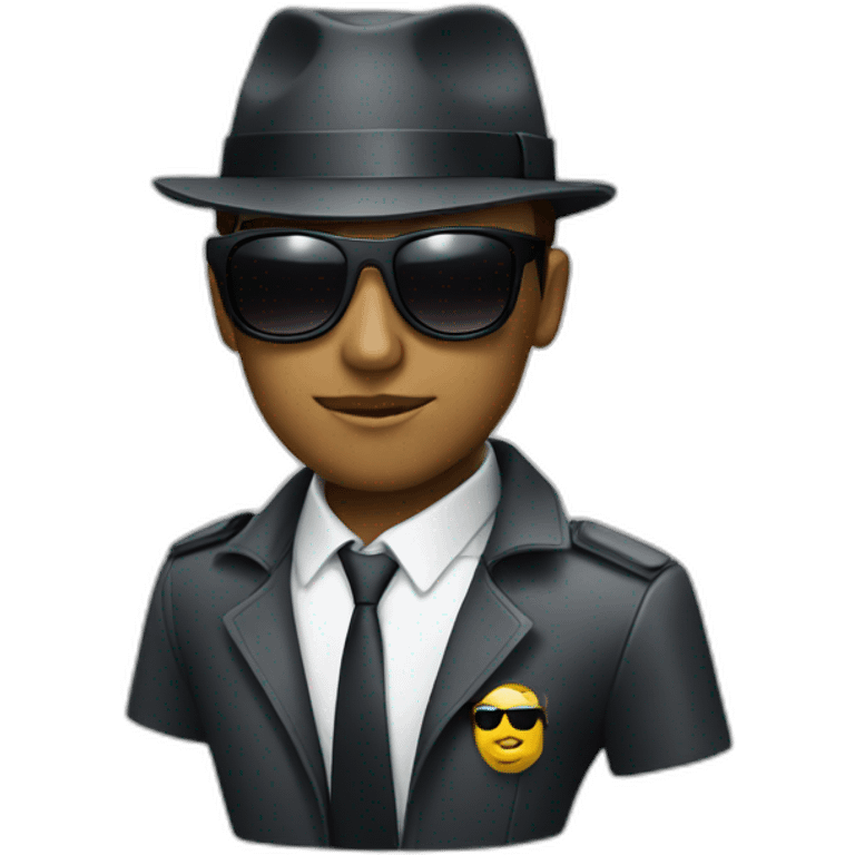 AI Secret Agent with Shades emoji