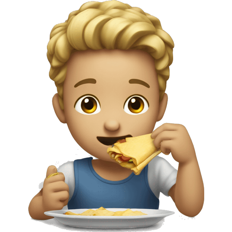 Niños comiendo  emoji