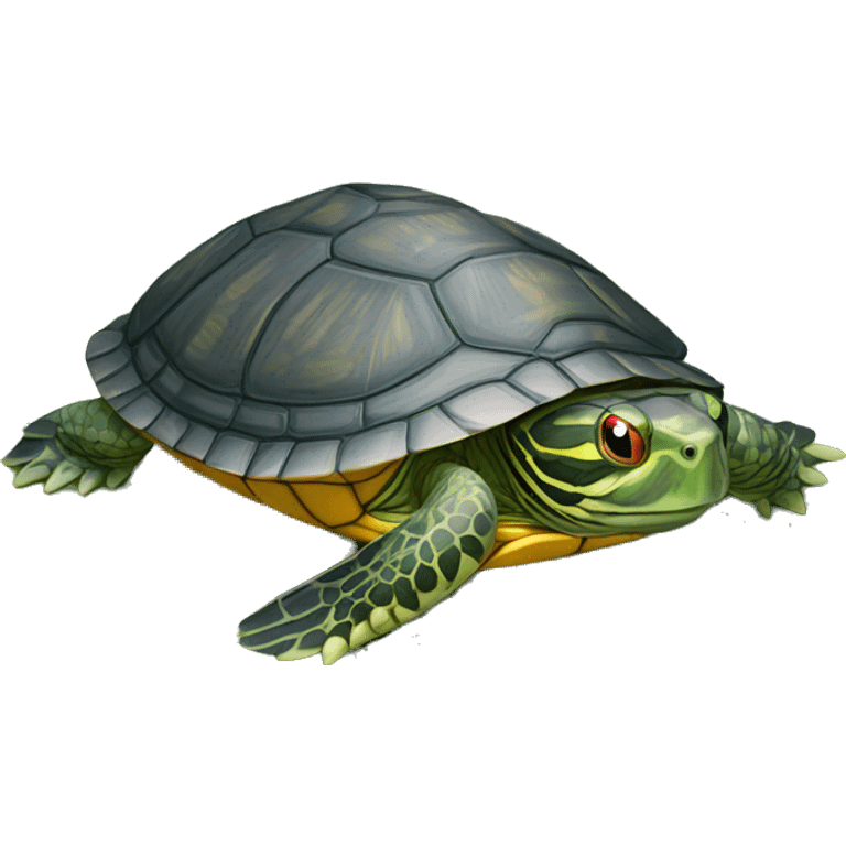 Red-eared slider turtle terrapin emoji