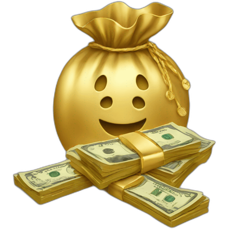 Gold and money emoji