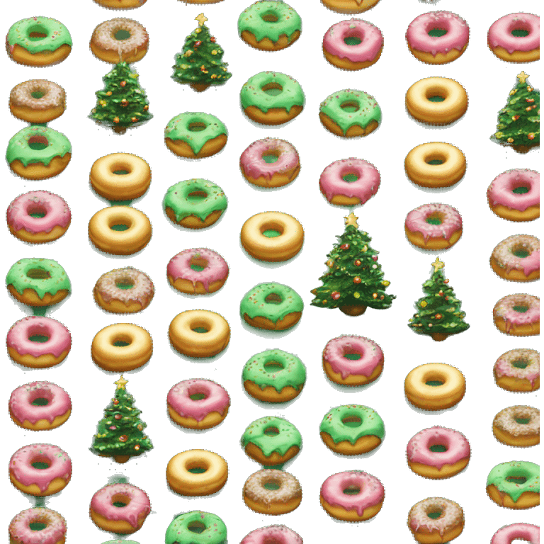 Christmas tree in donuts emoji