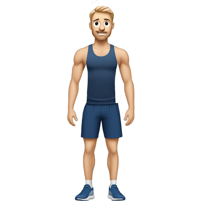 White european Guy doing workout  emoji