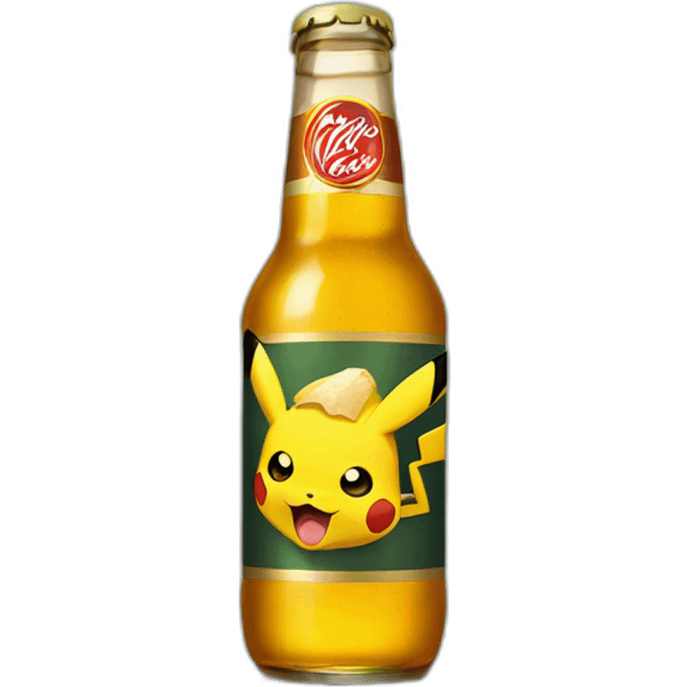 Pikachu drink beer emoji