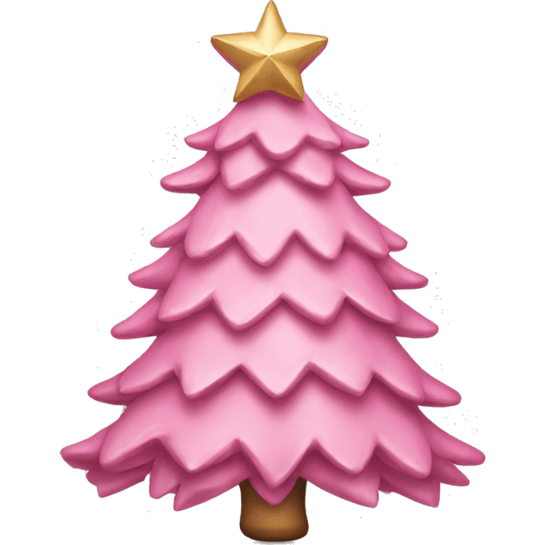 Pink Christmas tree with bows emoji