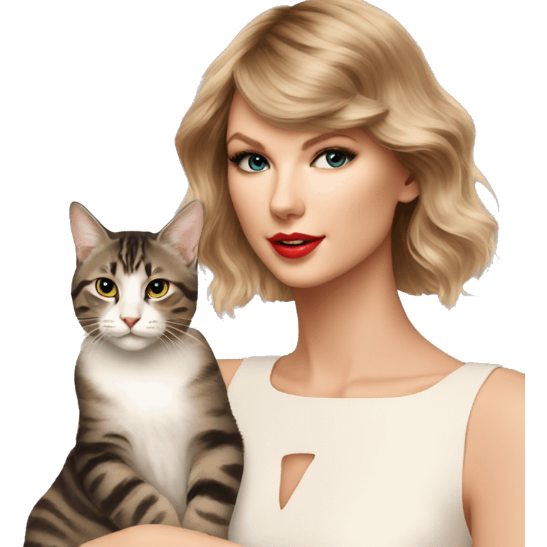 Taylor swift with her cat emoji