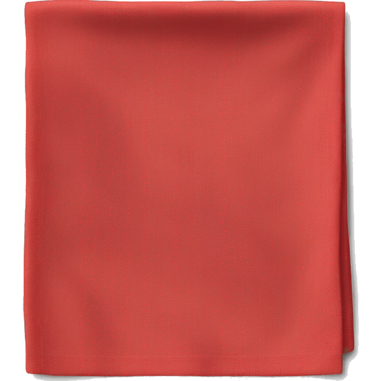 Realistic flat red dish towel. emoji