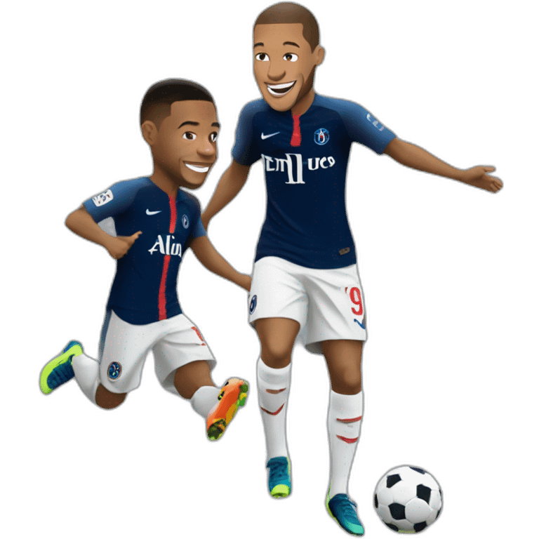 Mbappe danse avec neymar emoji