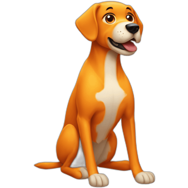 animatronic broken orange dog with no legs emoji