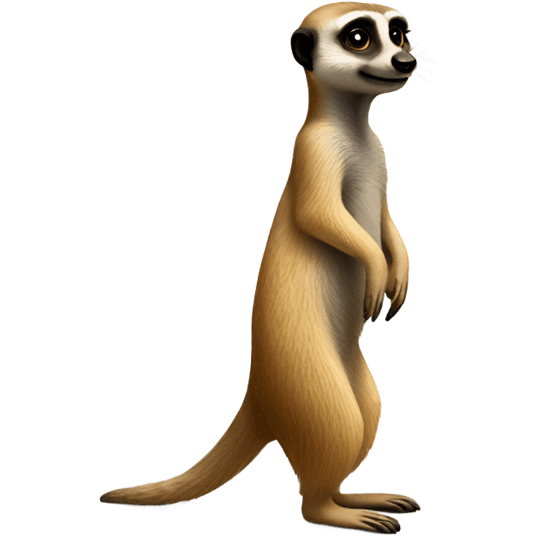 funny-meerkat standing showing its left profile emoji