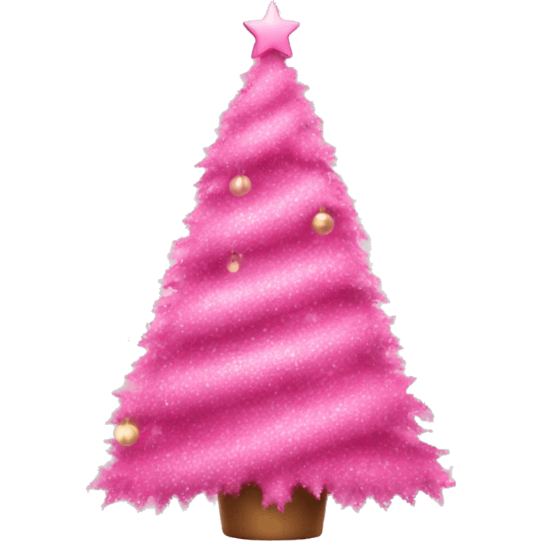 Pink Christmas tree emoji