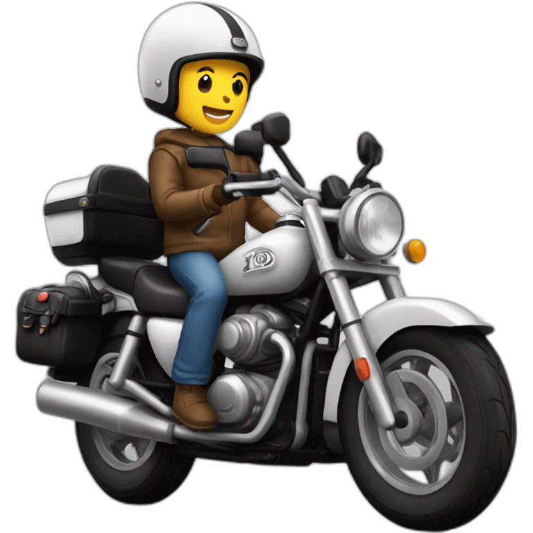 Sch sur une moto emoji