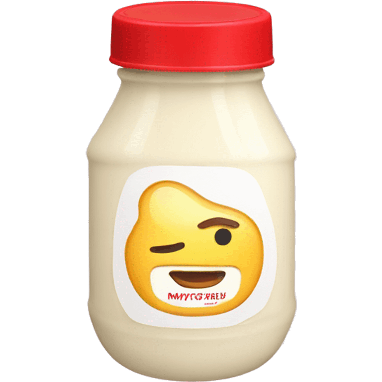 Mayonnaise bottle with red lid  emoji