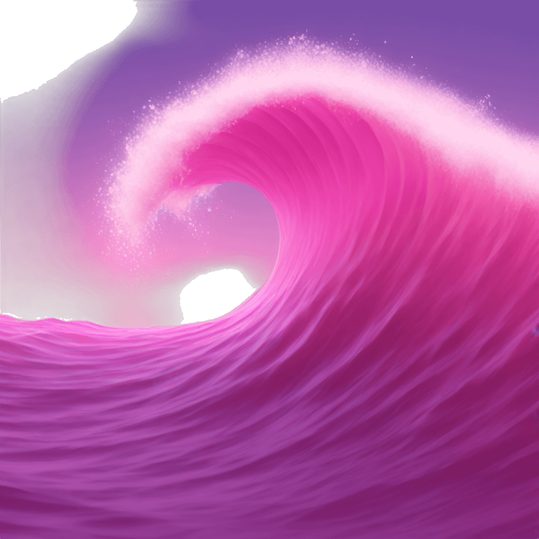 pink ocean wave emoji