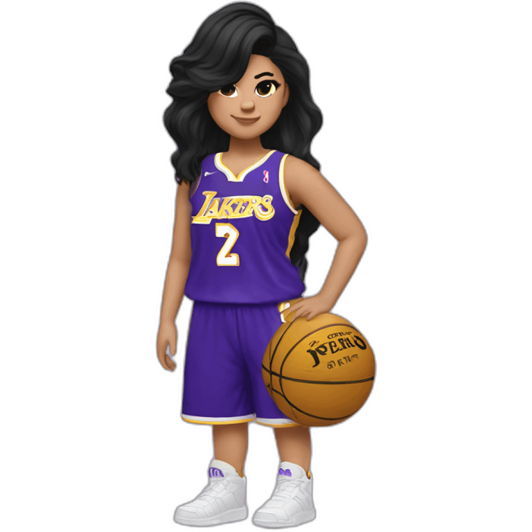 selena gomez with lakers jersey emoji