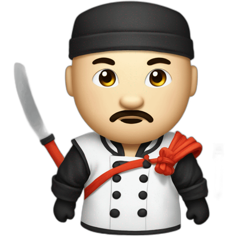 Panda samurai chef cuisinier emoji