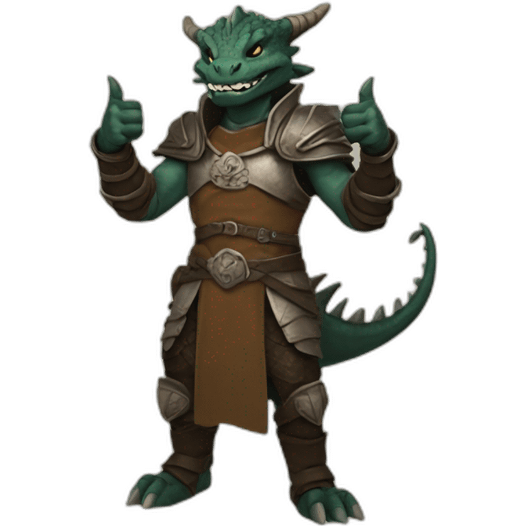 Dragonborn giving two thumbs up emoji