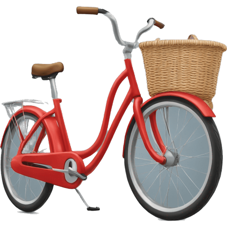 red bycycle with front empty basket emoji