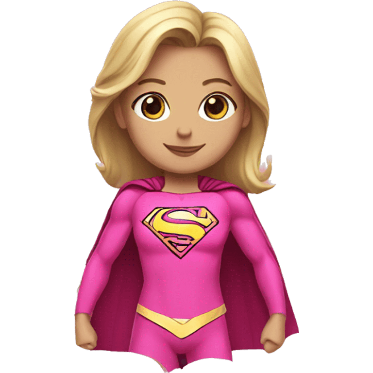 Supergirl in pink emoji