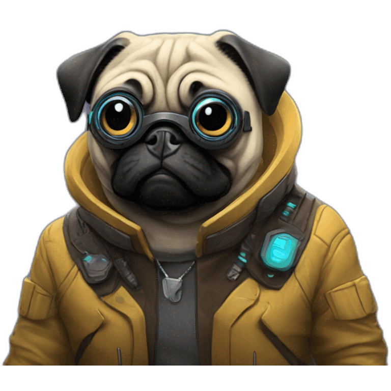 cyberpunk pug emoji