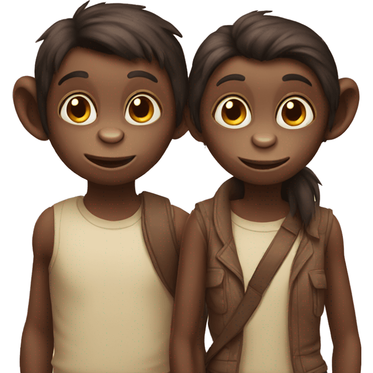 Monkey couple emoji