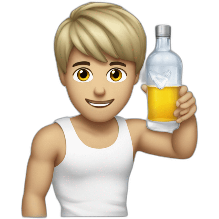 Justin bieber drinking vodka emoji