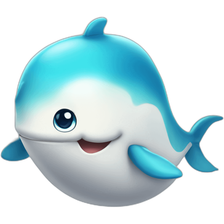 cute Whale game character emoji