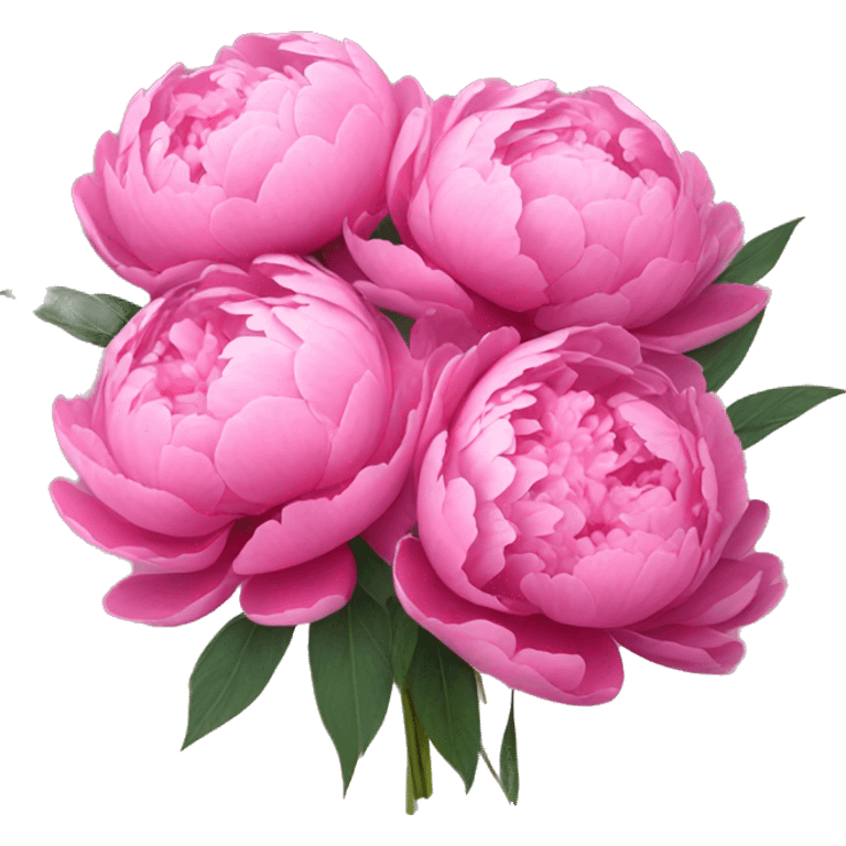 Pink bouquet of peonies emoji