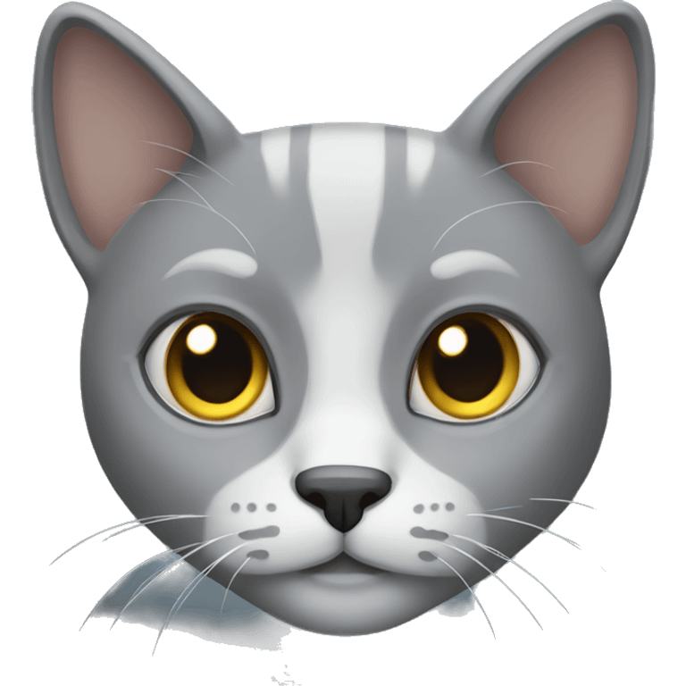 Grey cat emoji