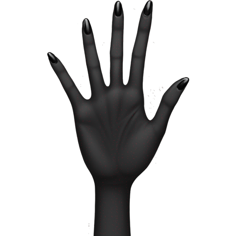 Hand with black nails emoji