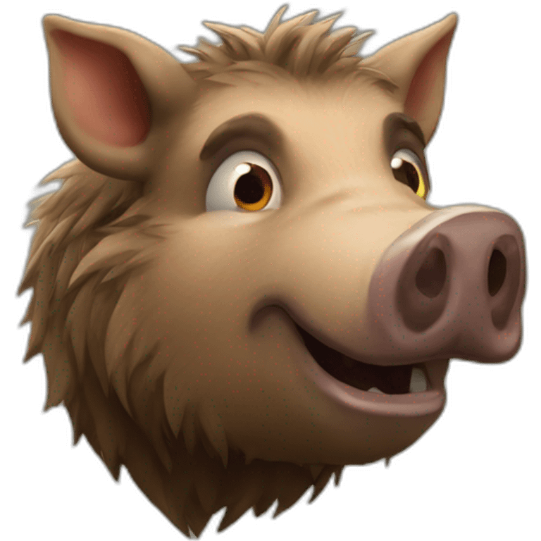 anthropomorphic boar emoji