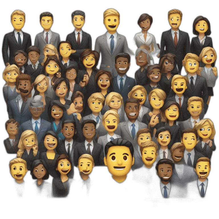 business people together emoji