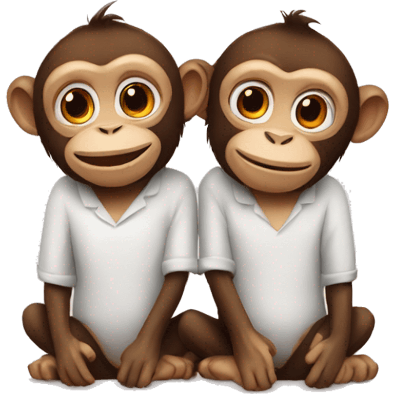 Two Monkeys in love  emoji