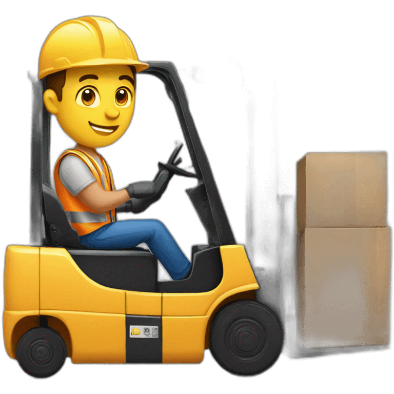 Warehouse forklift driver emoji