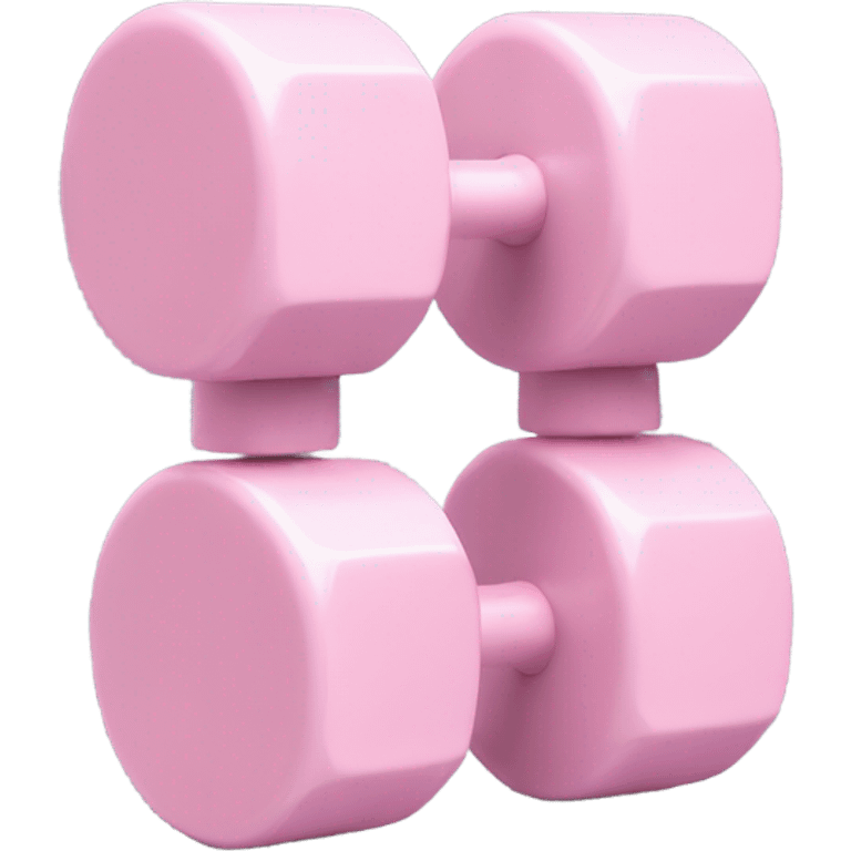 Two light pink small weights emoji