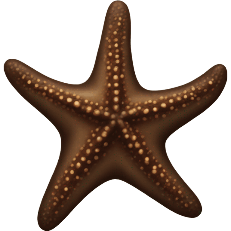 A large dark brown starfish emoji