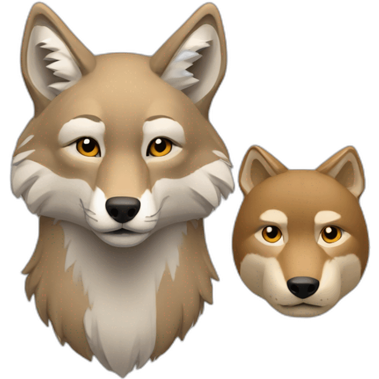 Coyote mélanger avec un loup et une loutre emoji