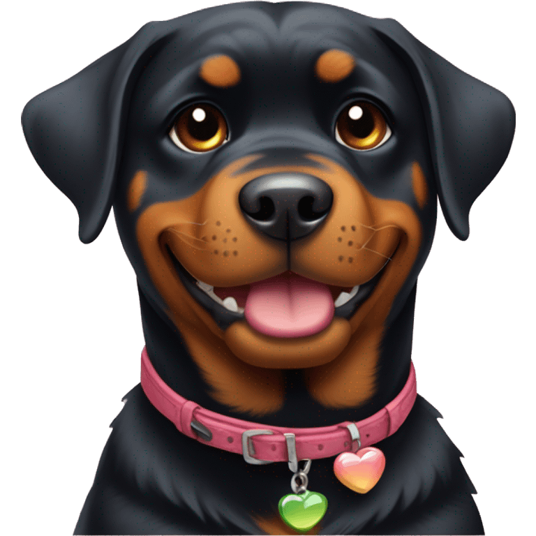 Rottweiler but make it really cute and add cute accessories  emoji