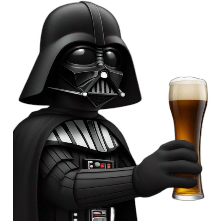 Dark vador avec une bière emoji