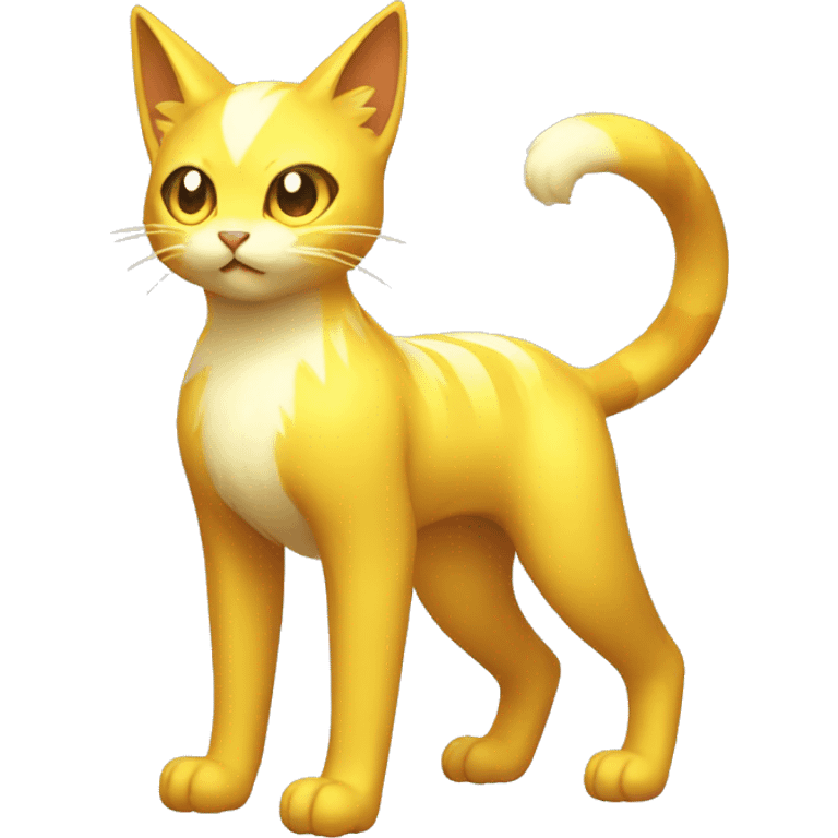 Shiny Electric-type Fakémon-Cat full body emoji