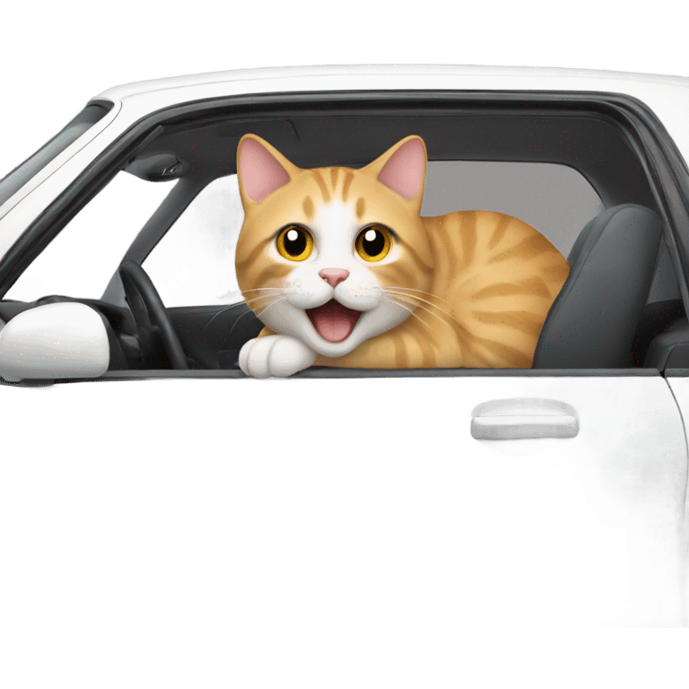 Cat in a car emoji