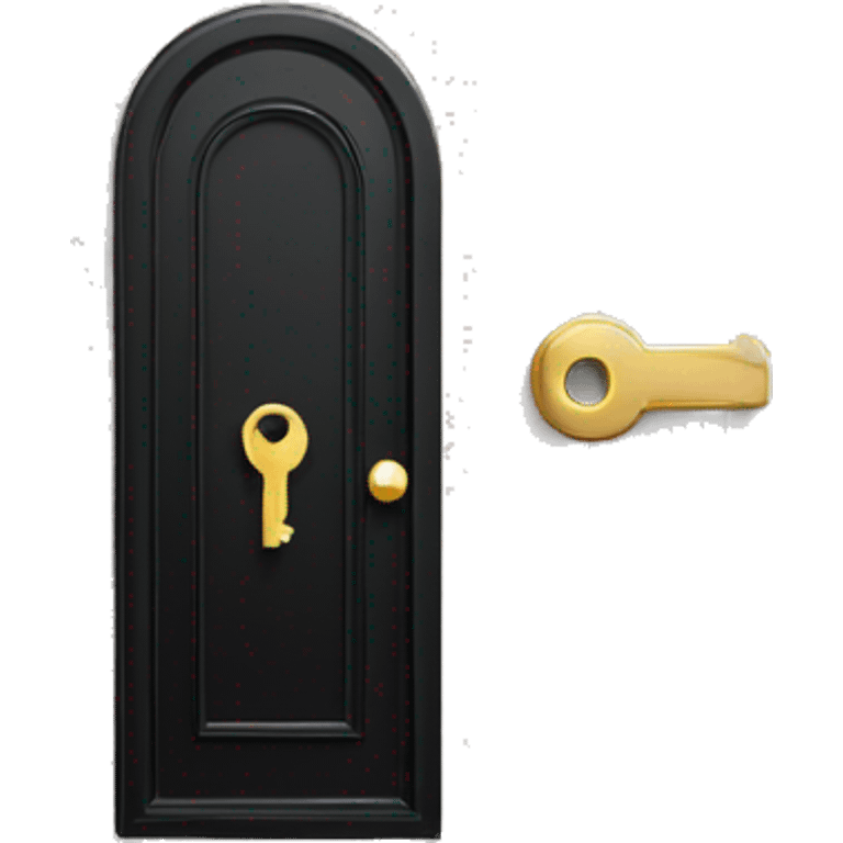 black door with a key emoji