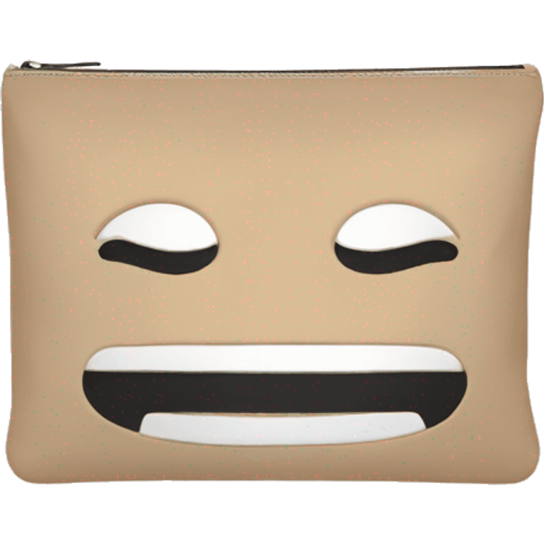 beige cosmetic bag emoji