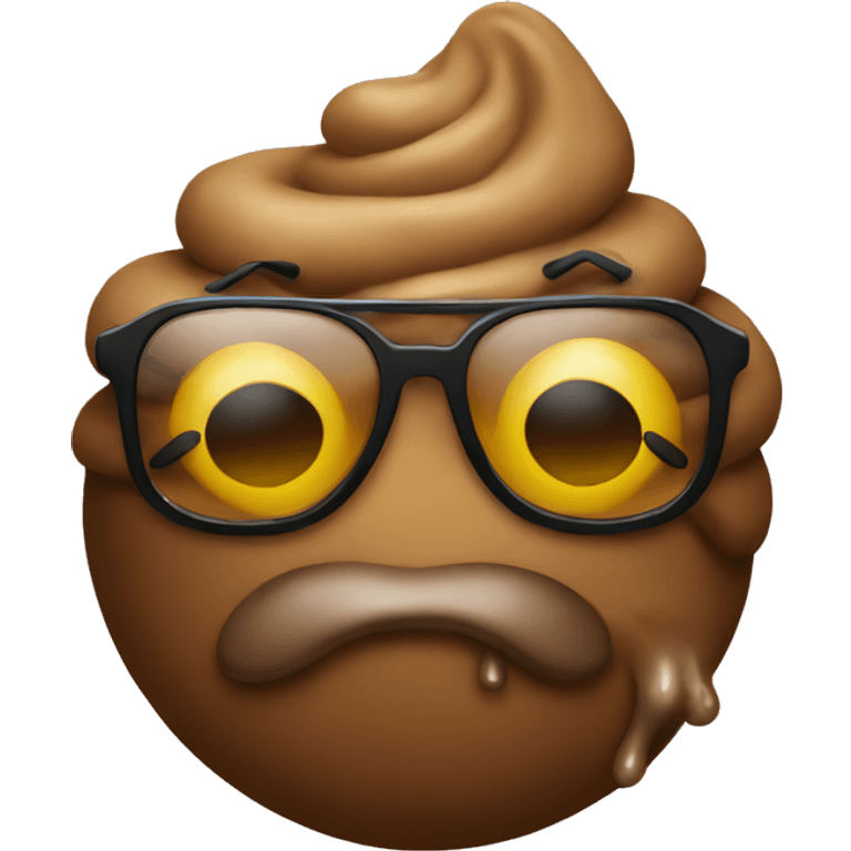 Poop with sunglasses  emoji