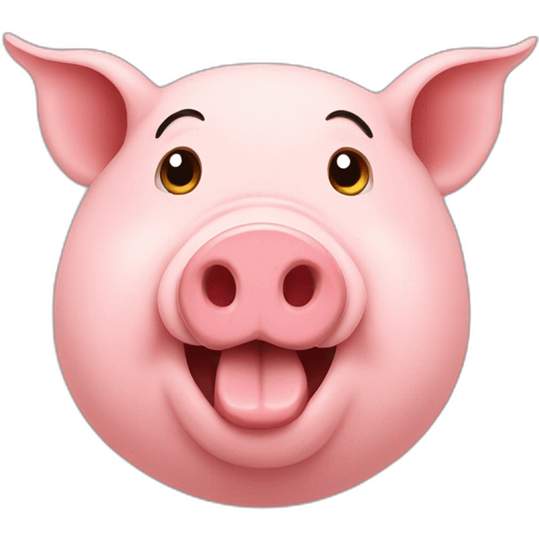 pig with a ha emoji