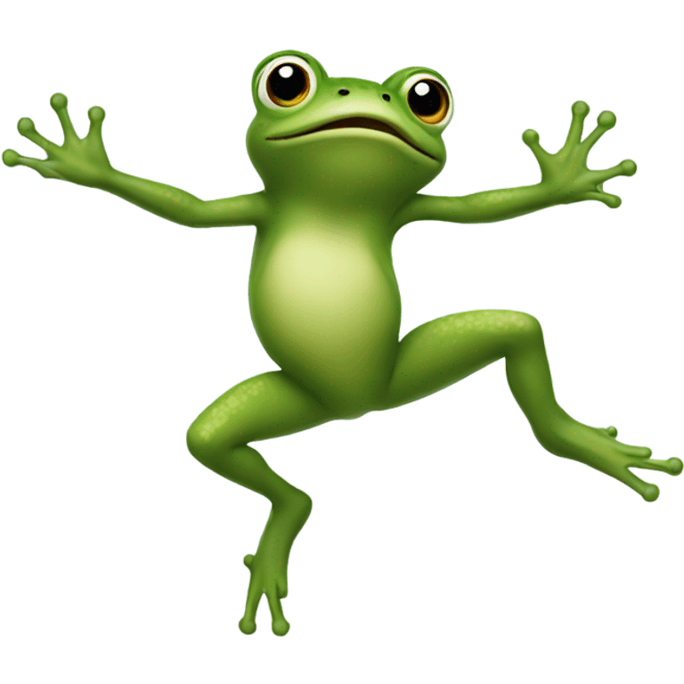 Frog jumping emoji