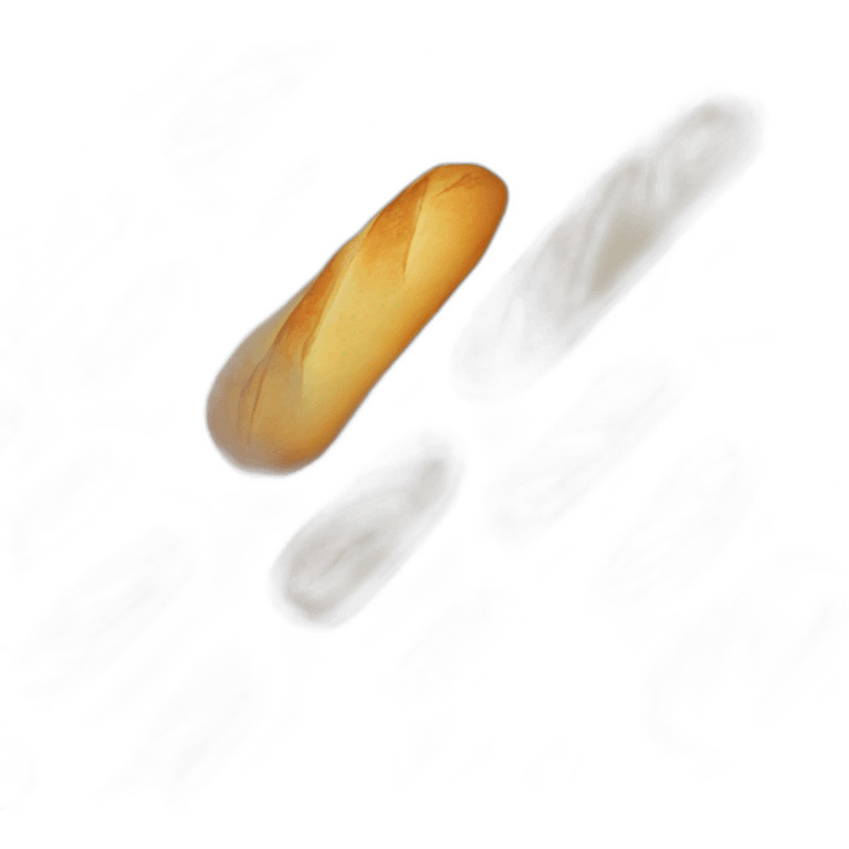 One infinity symbol made of baguette emoji