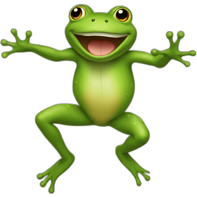 Jumping frog emoji