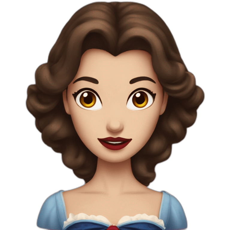 disney belle as a vampire brunette emoji