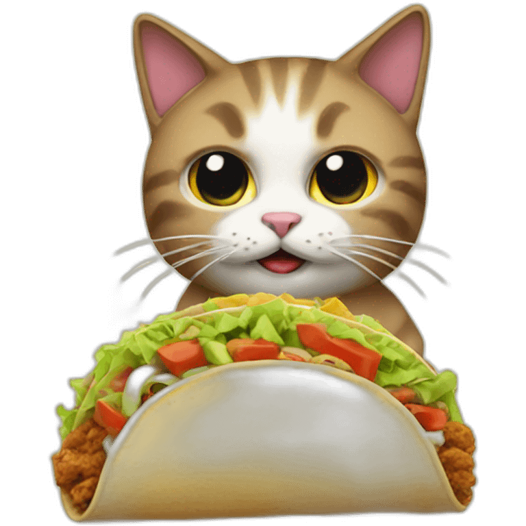 cat eating tacos emoji